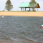 Christian and Gabriel out in the lake